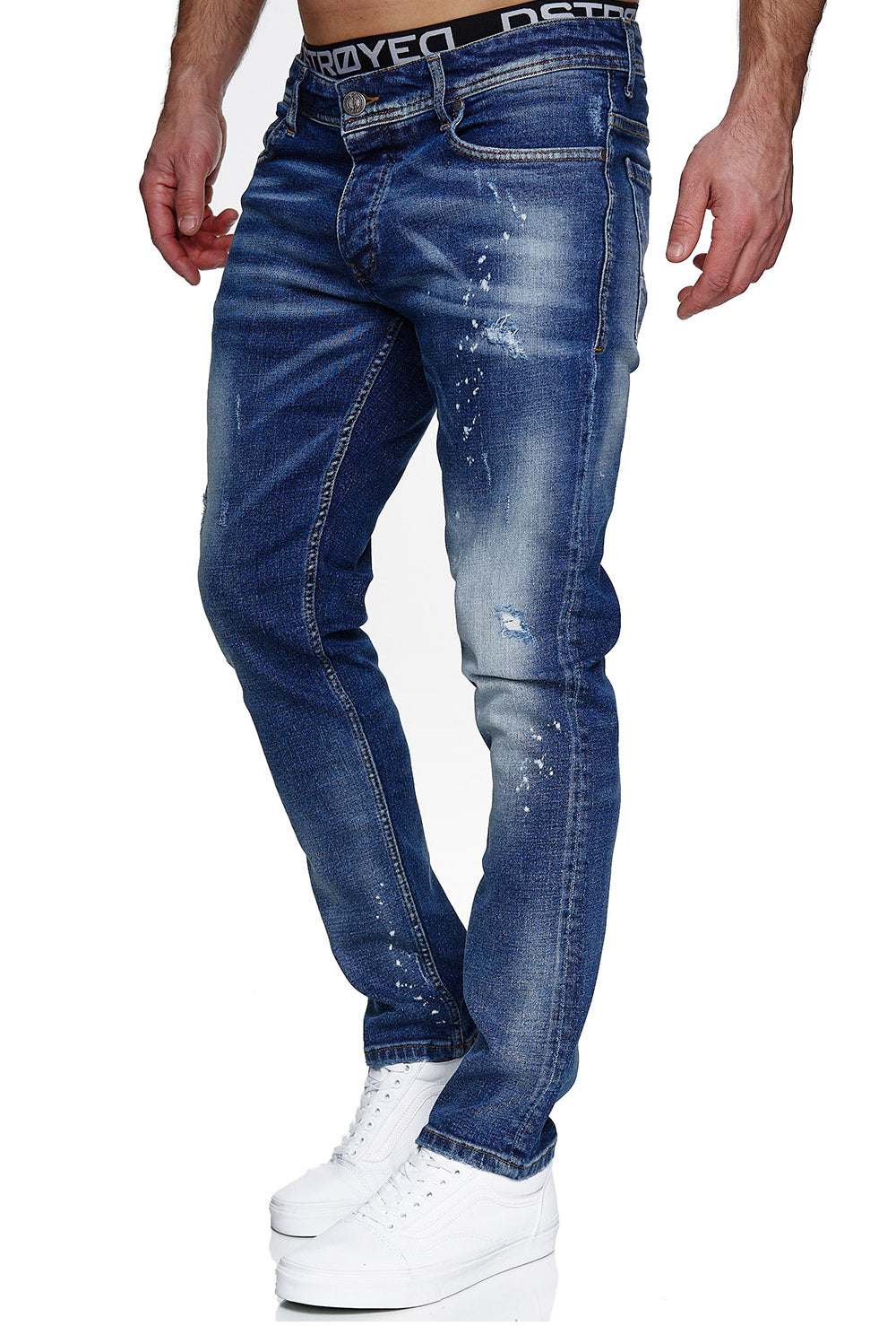 Jeans Slim Fit Jeanshose Stretch Denim Designer Hose 1507-4-Farbe-Blau_final