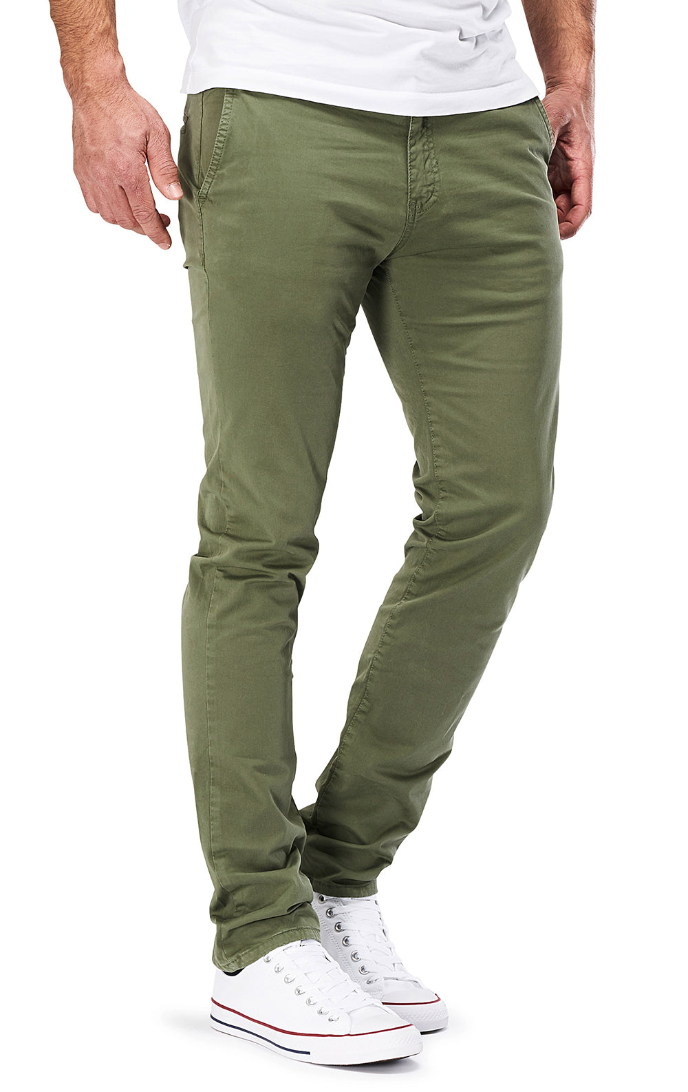Chinohose Stretch Designer Hose 401 dunkelgrau 02