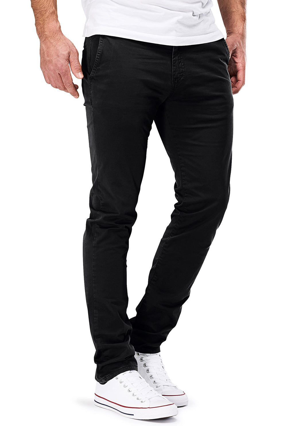 Chinohose Stretch Designer Hose 401 hellbalu01-Farbe-Schwarz_final